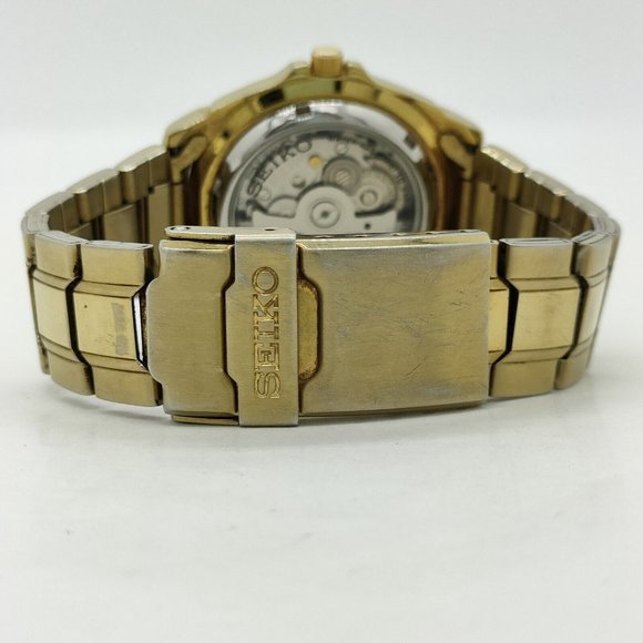 Seiko Watch 7S36-00Y0 5 sports 39mm Men's Black X Gold 1308300 - Picture 4 of 9